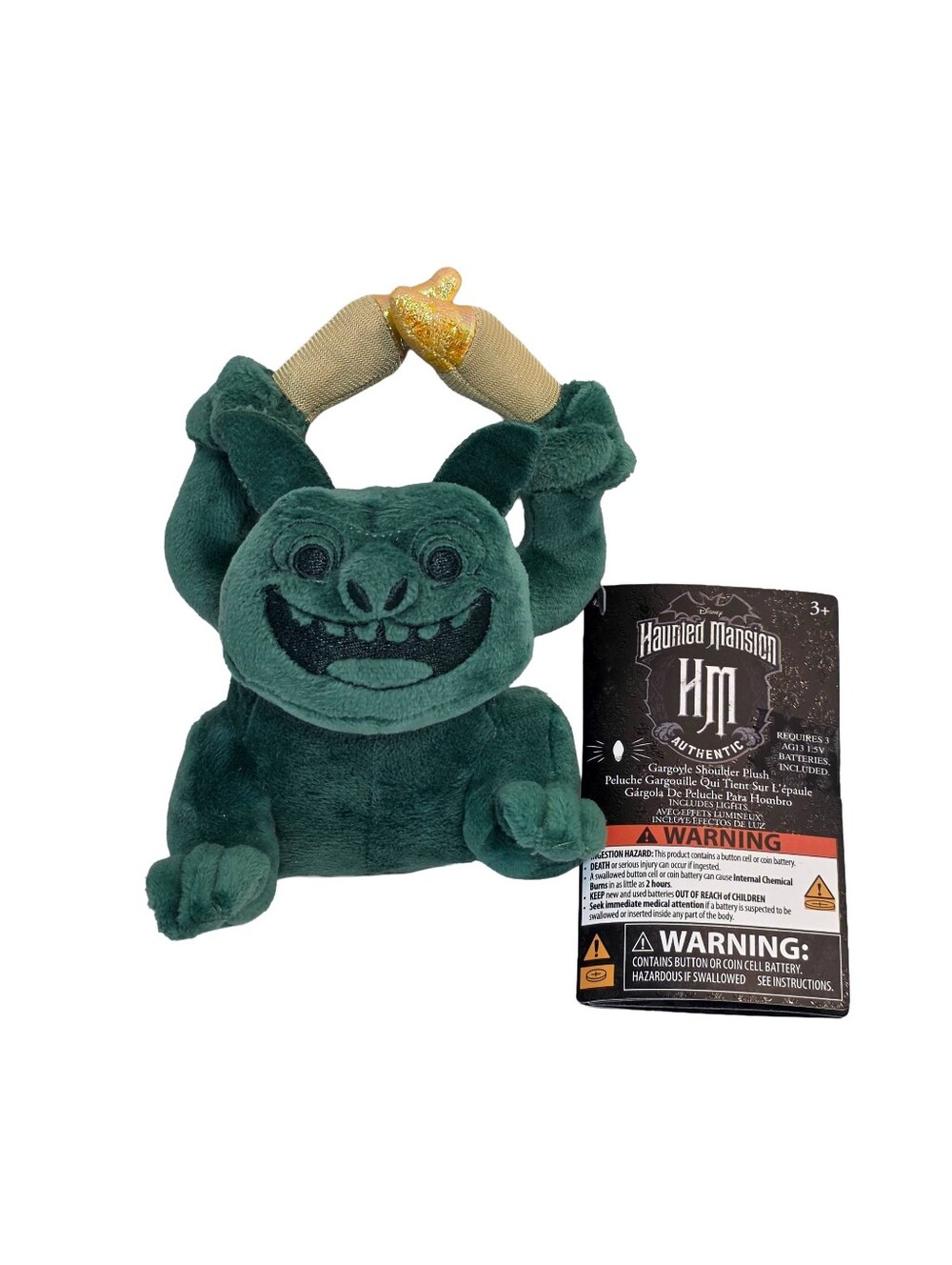 Disney Parks Haunted Mansion Gargoyle Light-Up Shoulder Magnet Plush - NWT